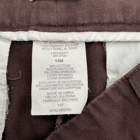Lee Women's Just Below The Waist Straight Leg Pants Size 14M Chocolate Brown - Picture 4 of 11